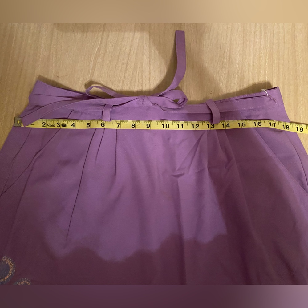 Gorgeous vintage painted wrap skirt - Picture 7 of 15